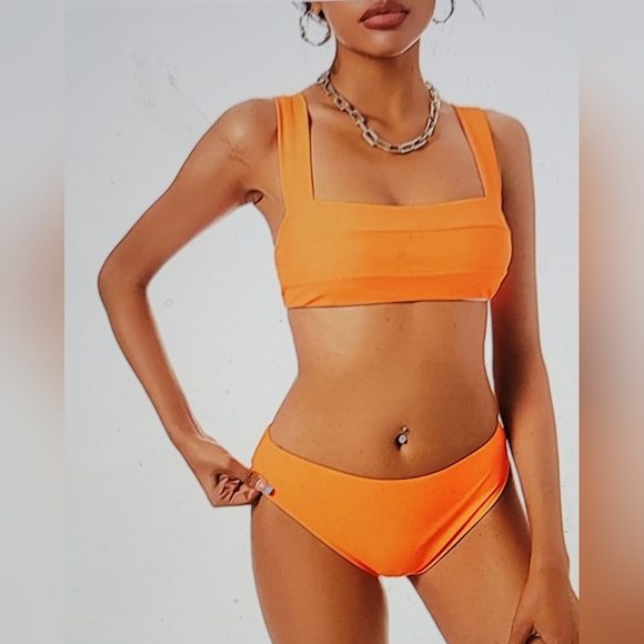 NWT WIDE STRAP BRA TOP BRAZILIAN BOTTOM SWIM ATHLETIC VOLLEY BALL BATHING SUIT 6 - Picture 2 of 12